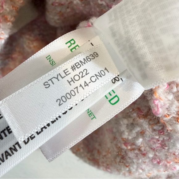 J. Crew Marled Sweater Lady Jacket Size S Pink Cream Orange Knit Preppy Spring - Picture 9 of 11